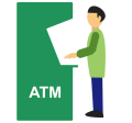 Une personne qui utilise un de nos distributeurs automatiques de Bitcoins (Ottawa)