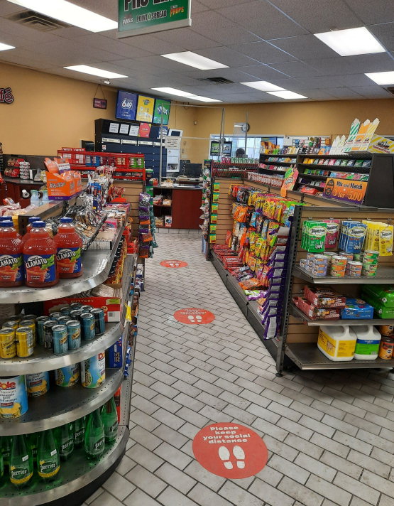 Inside the store